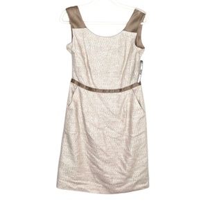 Tahari ASL Linen Birchwood Tank Midi Dress
